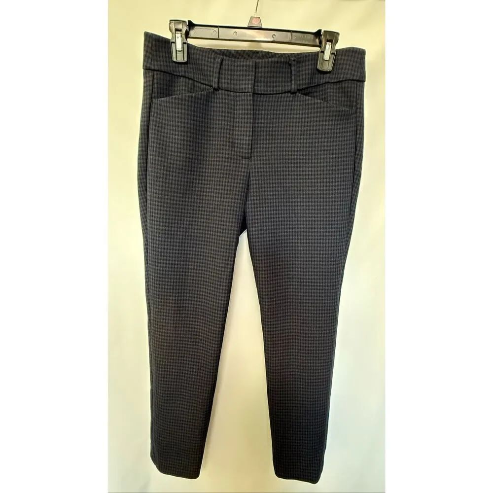 Loft Marisa Skinny blue black white Print pant size 6 petite